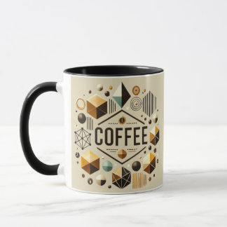 Geometric Coffee Lover Modern and Stylish Design Mug