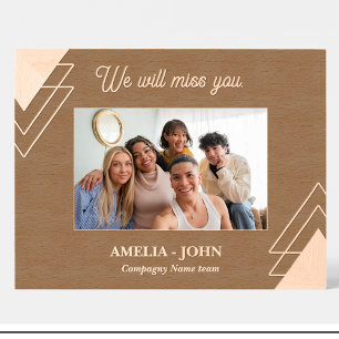 Geometric Colleague Custom Wood Picture Frame