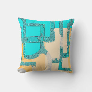 Geometric Color‑Blocked Motif Modern Cushion
