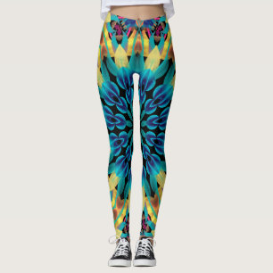 Geometric Colorful Shapes Mandala Leggings
