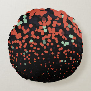Geometric colorful vintage background. Abstract ha Round Cushion