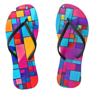 Geometric Colour Art Thongs