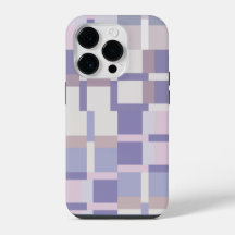 Geometric Colour Block Pattern - Purple and Latte