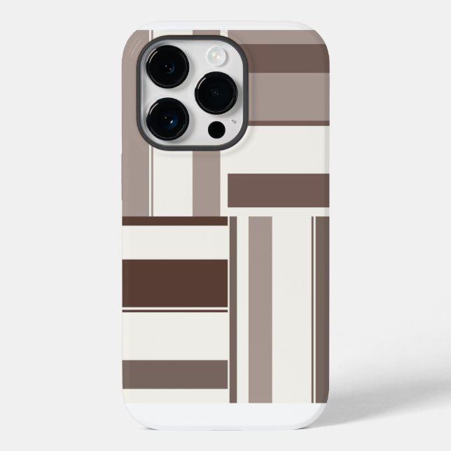 Geometric Colour Block Rectangles - Brown and Beig Case-Mate iPhone Case (Back)
