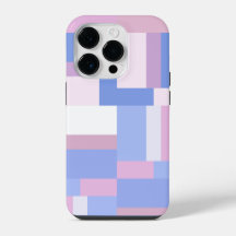 Geometric Colour Block Rectangles - Pink and Blue