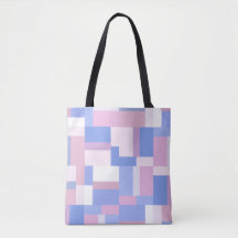 Geometric Colour Block Rectangles - Pink and Blue
