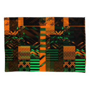 Geometric Colour‑Blocked Motif Modern Pillowcase