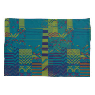 Geometric Colour‑Blocked Motif Modern Pillowcase