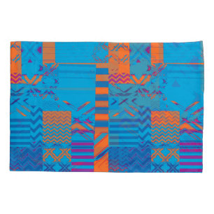 Geometric Colour‑Blocked Motif Modern Pillowcase