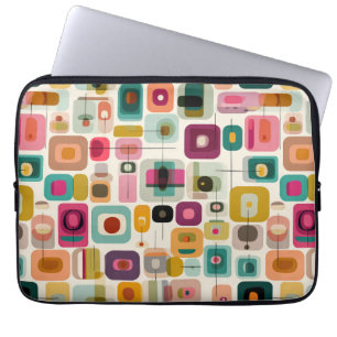 Geometric Colour Blocks Mid Century Modern RETRO Laptop Sleeve