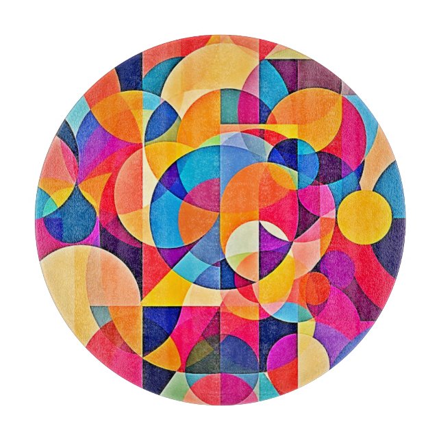  Geometric Colour Emotion Cutting Board (Front)