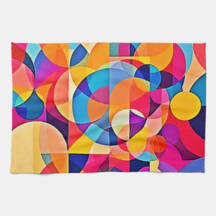 Geometric Colour Emotion Tea Towel