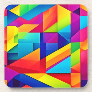 Geometric Colour Kaleidoscope Coaster