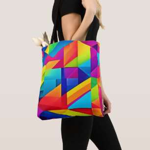 Geometric Colour Kaleidoscope Tote Bag