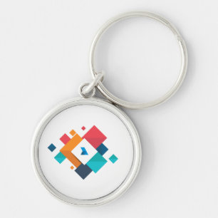 Geometric Colour Keychain