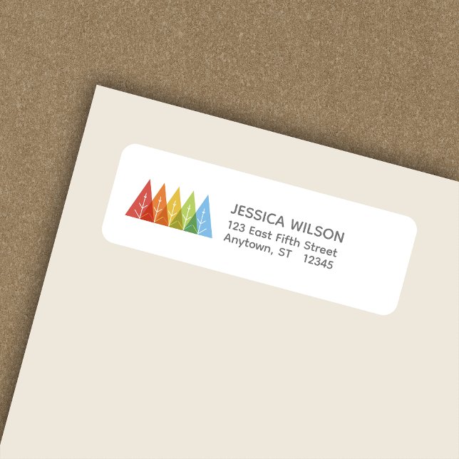 Geometric Colour Overlapping Holiday Return Addres Address Label (Creator Uploaded)
