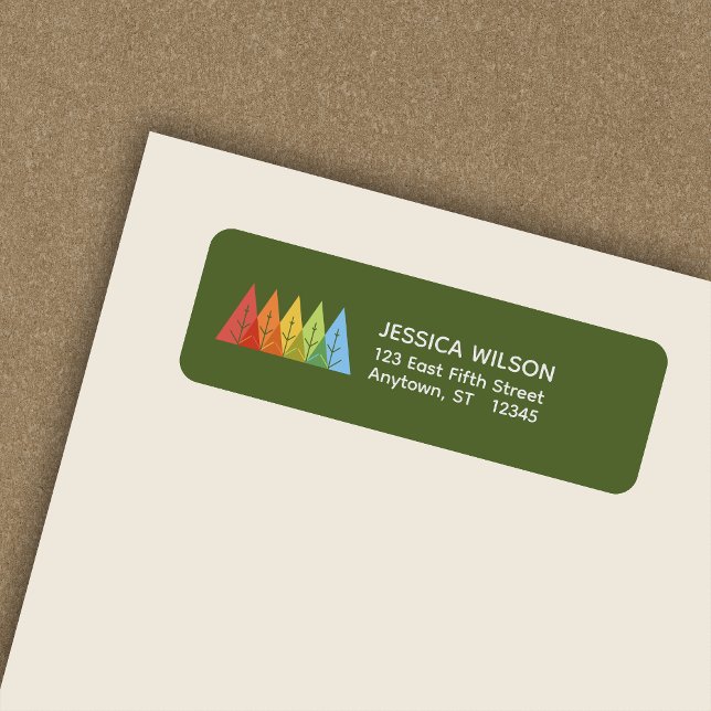 Geometric Colour Overlapping Holiday Return Addres Address Label (Creator Uploaded)