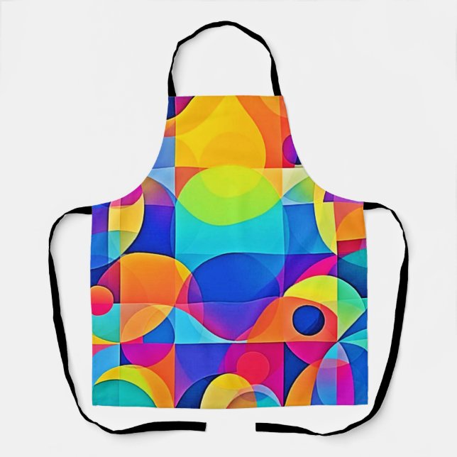 Geometric Colour Symphony Apron (Front)