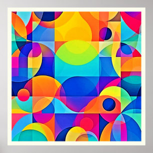 Geometric Colour Symphony Poster