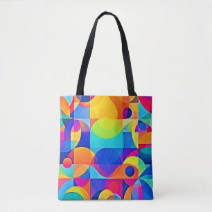 Geometric Colour Symphony Tote Bag