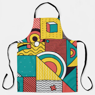 Geometric colourful: abstract pattern. apron