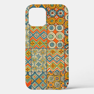 Geometric Colourful Antique Egyptian Graphic Art iPhone 12 Case