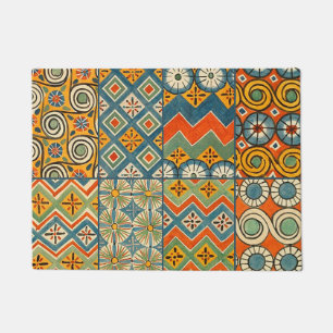 Geometric Colourful Antique Egyptian Graphic Art Doormat