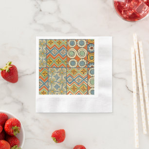 Geometric Colourful Antique Egyptian Graphic Art Napkin