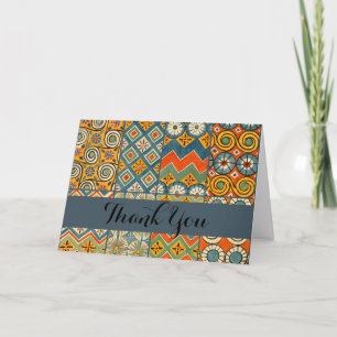 Geometric Colourful Antique Egyptian Graphic Art Thank You Card