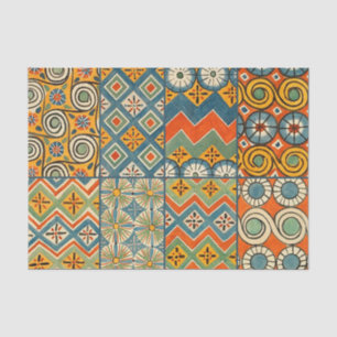 Geometric Colourful Antique Egyptian Graphic Art Tissue Paper