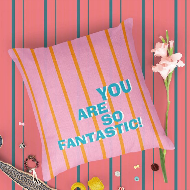 Geometric, Colourful, Appreciative Message Cushion (Creator Uploaded)