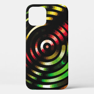 Geometric colourful background. Abstract halftone iPhone 12 Case