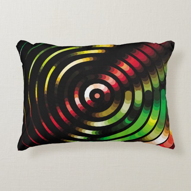 Geometric colourful background. Abstract halftone  Decorative Cushion (Front)