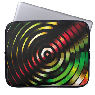 Geometric colourful background. Abstract halftone  Laptop Sleeve