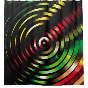 Geometric colourful background. Abstract halftone  Shower Curtain