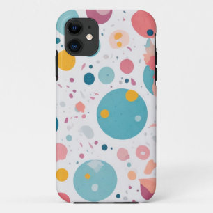 Geometric colourful circl patterend iPhone 11 case