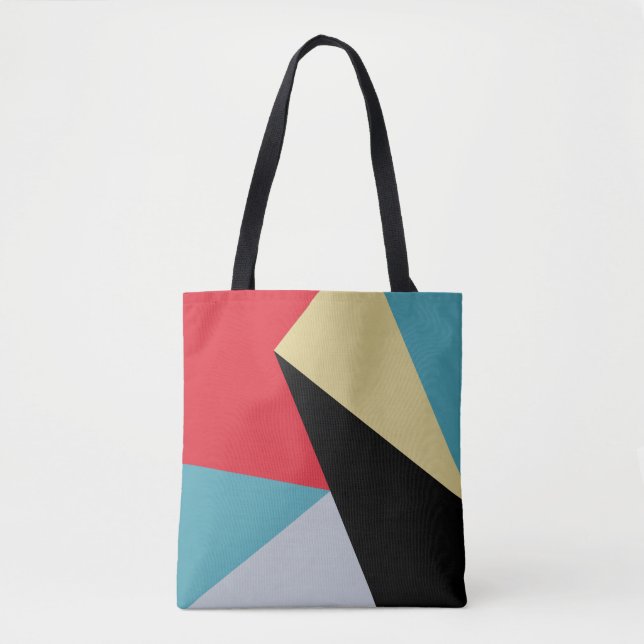 Geometric Colourful Modern Abstract Tote Bag (Front)