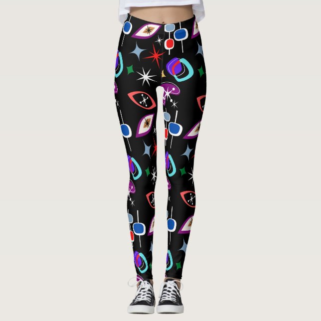 Geometric Colourful Pattern Leggings (Front)