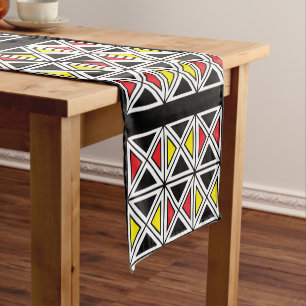 Geometric Colourful Tribal Pattern Short Table Runner
