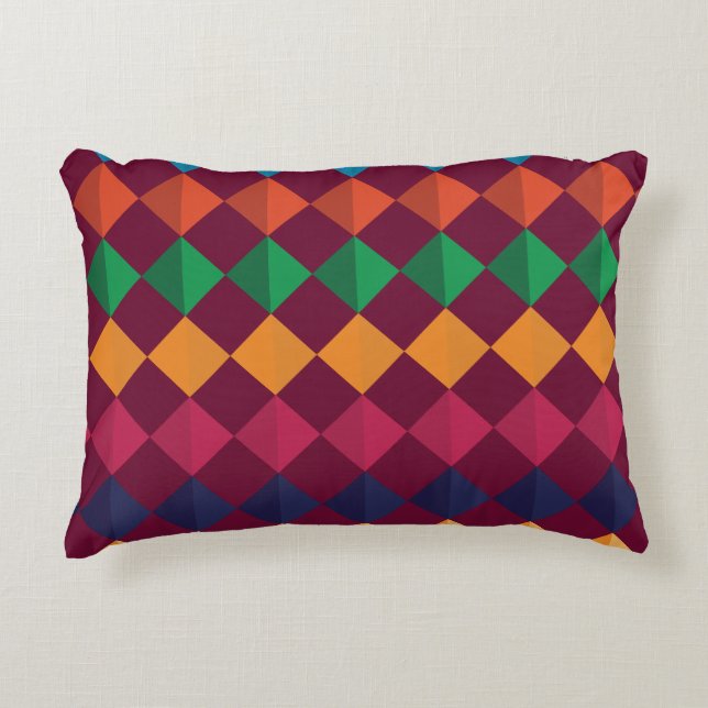 Geometric Colours Pattern  Decorative Cushion (Front)
