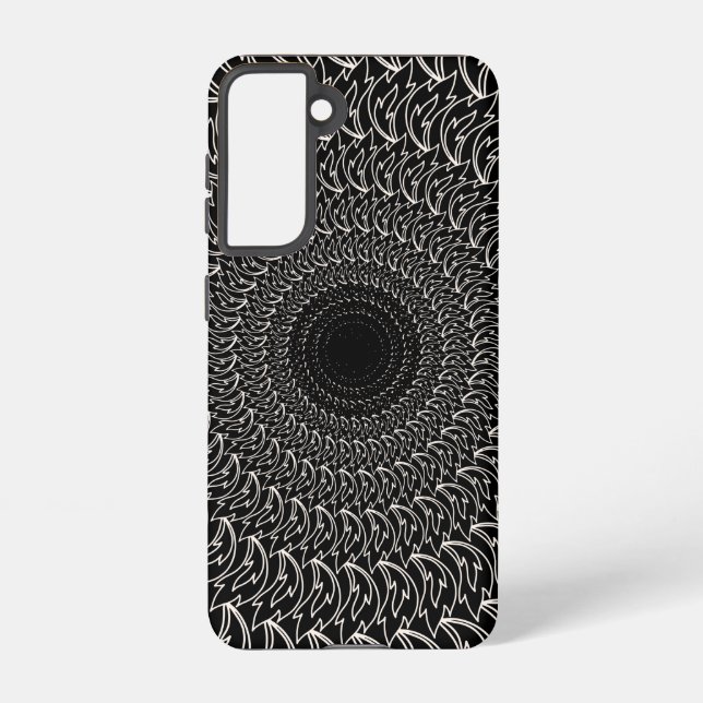 Geometric concentric repeating pattern waves petal samsung galaxy s21 case (Back)