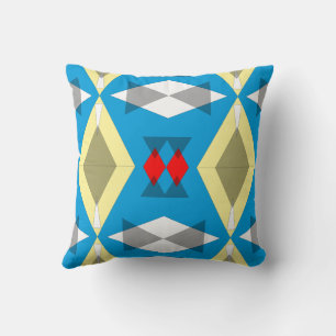 Geometric Convergence in Blue and Gold Cushion