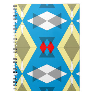 Geometric Convergence in Blue and Gold Notebook