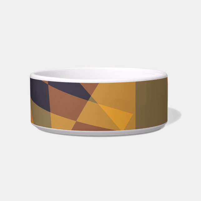 Geometric, cool, trendy, modern, simple triangles bowl (Front)