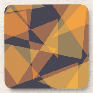Geometric, cool, trendy, modern, simple triangles coaster