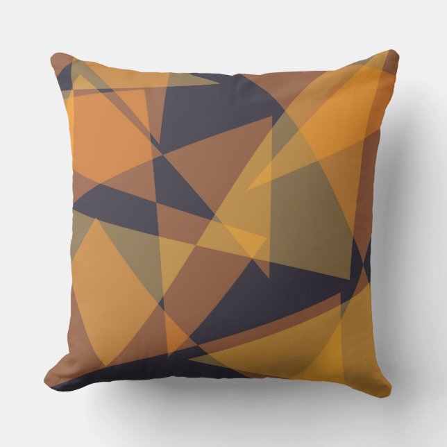 Geometric, cool, trendy, modern, simple triangles cushion (Front)