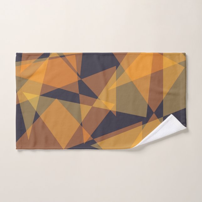 Geometric, cool, trendy, modern, simple triangles hand towel (Hand Towel)