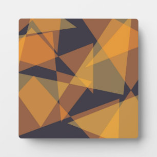 Geometric, cool, trendy, modern, simple triangles plaque