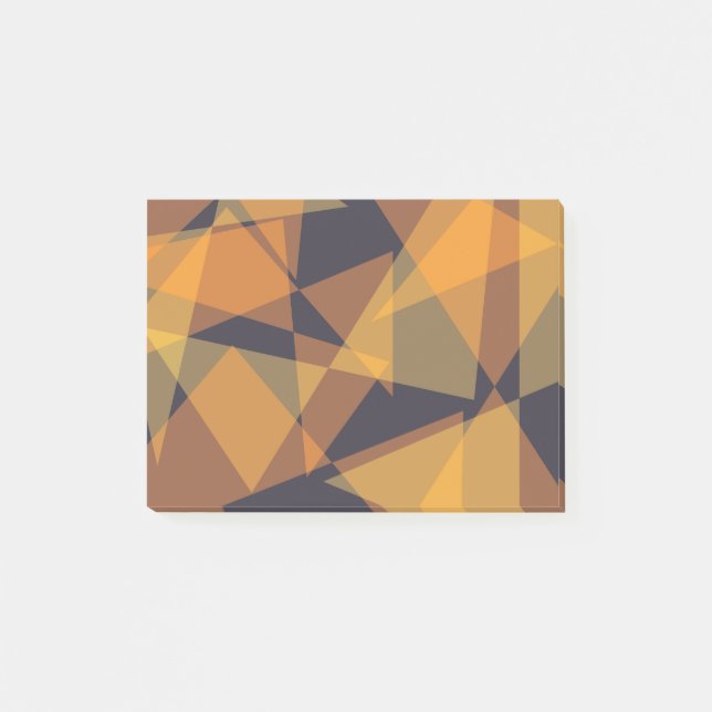 Geometric, cool, trendy, modern, simple triangles post-it notes (Front)