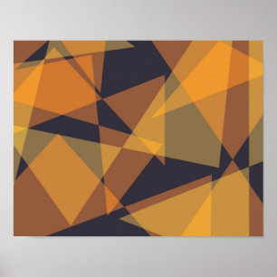 Geometric, cool, trendy, modern, simple triangles poster